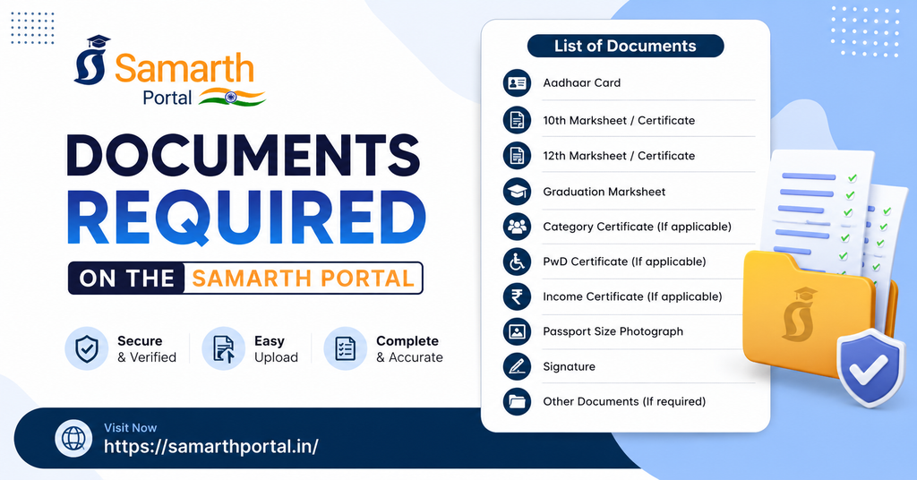 Documents required on the Samarth Portal